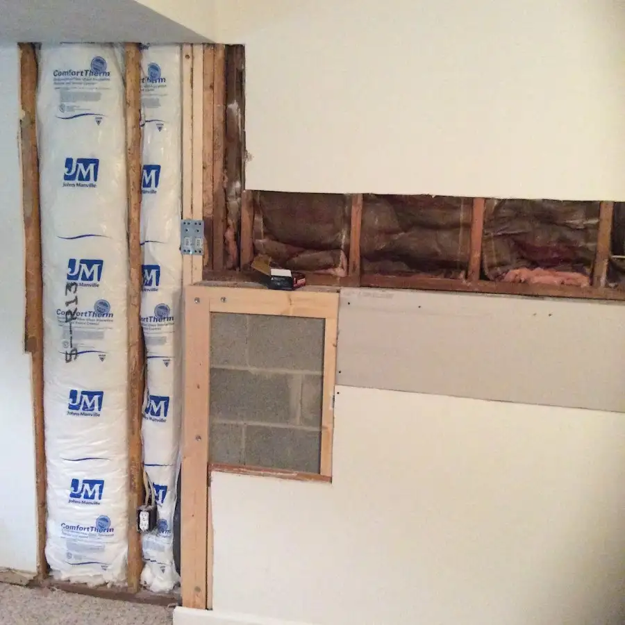 Wall insulation replacement during Contents Cleaning & Restoration in Old Tappan